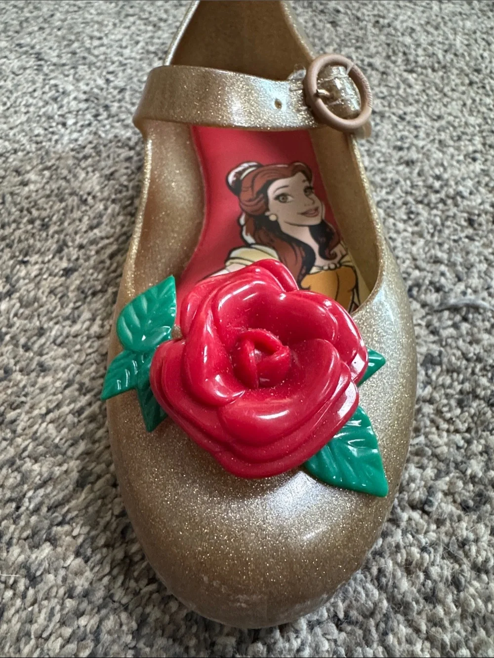Mini Melissa gold glitter